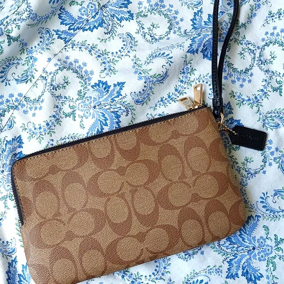 NWOT Coach signature coated canvas double corner zip wallet, unused - Picture 2 of 11